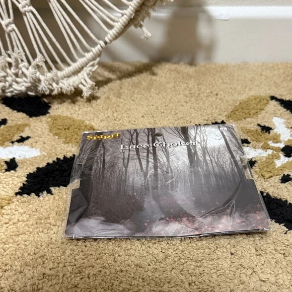 3/$10 Spirit Lace Choker Black with Cross - Picture 2 of 8